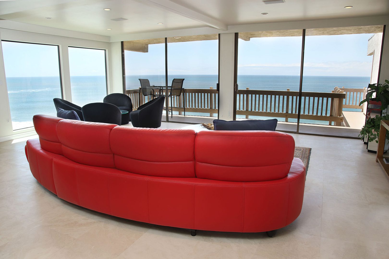 living room with great views
