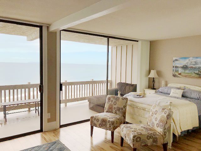 bedroom with ocean views